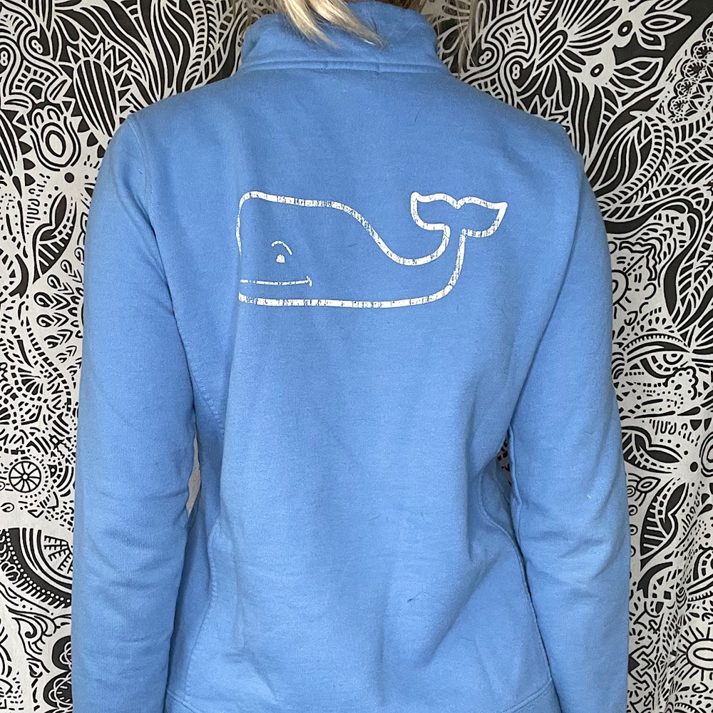 Vineyard Vines, Quarter Zip Sweatshirt, Baby Blue